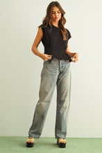 Load image into Gallery viewer, MIOU MUSE - WAIST DETAIL CAP SLEEVE TOP
