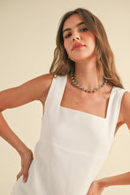 Load image into Gallery viewer, MIOU MUSE -  LINEN SQUARE NECK MINI DRESS
