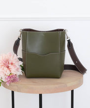 Load image into Gallery viewer, AALLYN - Jordan Bucket Bag - Leather: Olive
