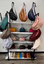 Load image into Gallery viewer, Bolsa Nova Handbags - Bella Large Leather Sling Bag: Mushroom
