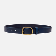 Load image into Gallery viewer, Amsterdam Heritage - Marin Gold Oval Buckle Belt Black- M/L
