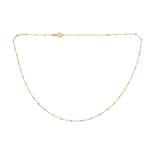 Load image into Gallery viewer, May Martin - Blue Enamel &amp; Gold Necklace
