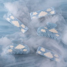 Load image into Gallery viewer, WINONA IRENE - Lucy Sky Blue with White Clouds Acetate Hair Claw Clip
