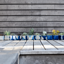 Load image into Gallery viewer, Gray Green Goods - 2.5&quot; Indigo Canvas Planter - More blue
