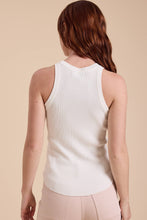 Load image into Gallery viewer, MIOU MUSE - CLASSIC RIBBED TANK TOP- White
