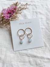 Load image into Gallery viewer, Milk Moon - Open Heart Earrings: Pearl
