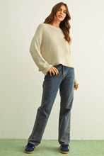 Load image into Gallery viewer, MIOU MUSE - YELLOW ROUND NECK KNITTED SWEATER
