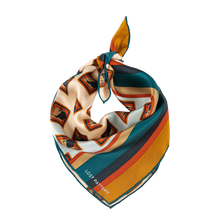 Load image into Gallery viewer, Lost Pattern Silk Bandana - Kiwi
