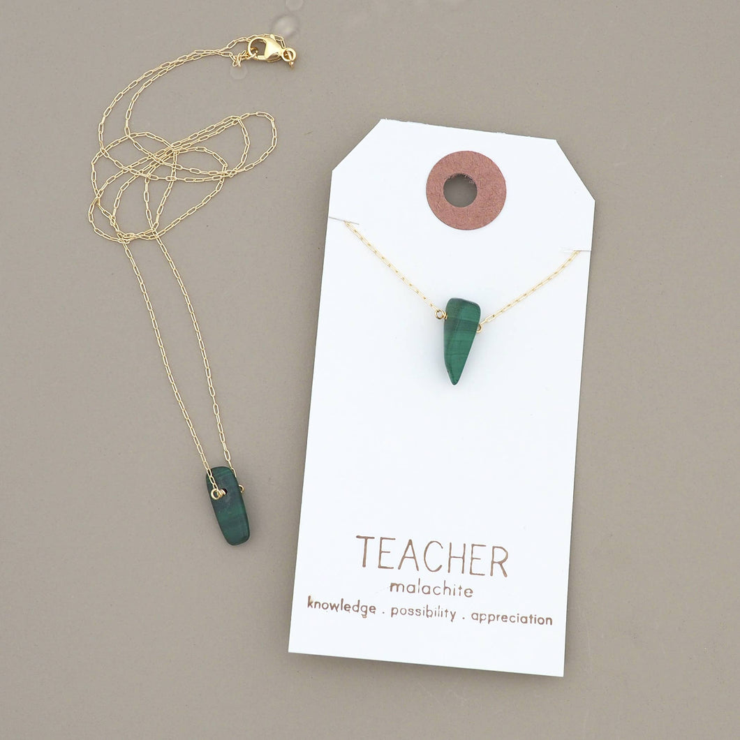 Britta Ambauen Jewelry - Teacher / malachite Necklace