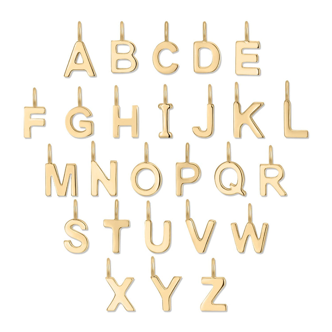 WJW - Permanent Jewelry 14K Solid Gold Initial Charms: Y