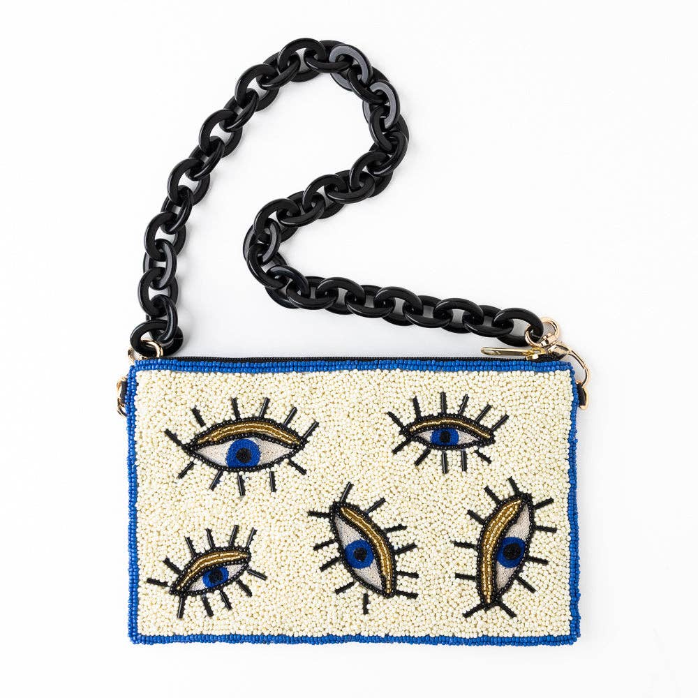 INK + ALLOY - Elenor Evil Eye Beaded Bag