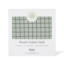 Load image into Gallery viewer, Parker Baby Co. - Sage Windowpane Quilt
