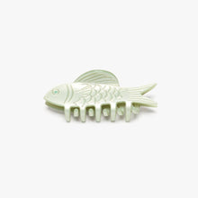 Load image into Gallery viewer, WINONA IRENE - Jade Green Fish Mini Acetate Hair Claw Clip Opal Rhinestones
