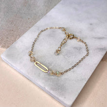 Load image into Gallery viewer, Elysium Jewelry - Oval and Opal Bracelet: Gold Filled
