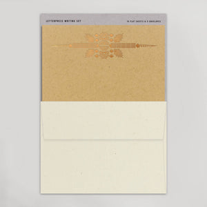 Hammerpress - Desert Sunrise Letterpress Writing Set (Kraft/ Paper Bag)
