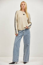Load image into Gallery viewer, a.ren - PS2137 | Knit Round Neck Long Sleeve Sweater: Navy / S
