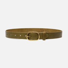 Load image into Gallery viewer, Amsterdam Heritage - Marin Gold Oval Buckle Belt Black- M/L
