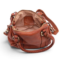 Load image into Gallery viewer, Bolsa Nova Handbags - Small Leather Pocket Satchel w/removeable strap: Cognac
