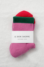 Load image into Gallery viewer, Le Bon Shoppe - Color Block Girlfriend Socks : Black Coffee
