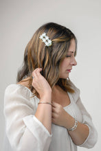 Load image into Gallery viewer, WINONA IRENE - Undine Lotus Flower Alligator Hair Clip in Seafoam and White
