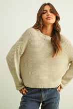 Load image into Gallery viewer, MIOU MUSE - YELLOW ROUND NECK KNITTED SWEATER
