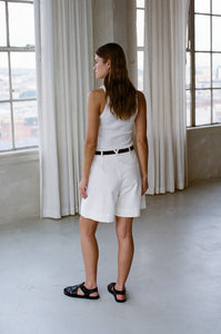 a.ren -Woven Cotton Straight Leg Short