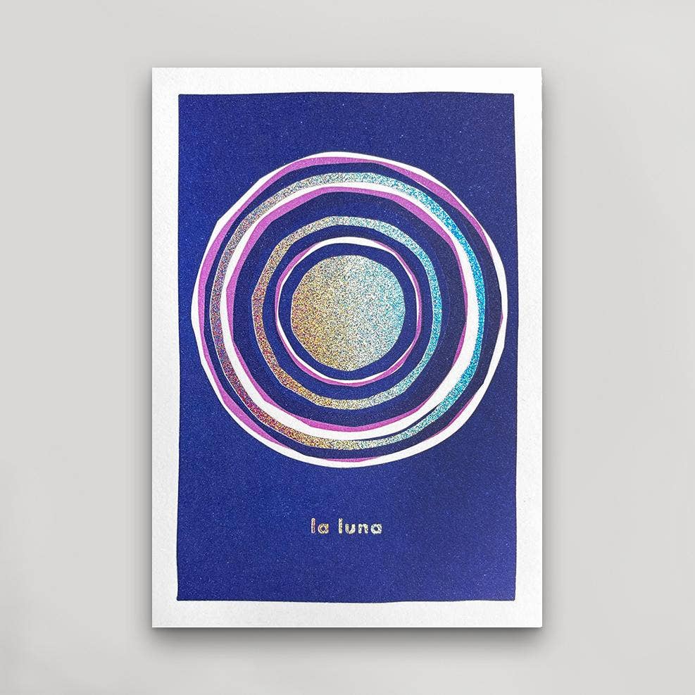 Hammerpress - La Luna Holographic Postcard