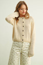 Load image into Gallery viewer, MIOU MUSE - BUTTON FRONT KNITTED CARDIGAN
