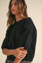 Load image into Gallery viewer, MIOU MUSE - T3675   SHORT SLEEVE SWEATER TOP: SAGE BUTTER / M
