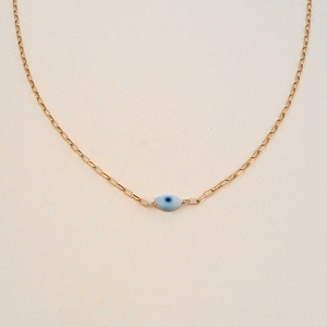 May Martin - Baby Link Chain with Evil Eye Necklace