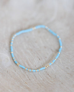 Coast and Cove - Goldie Sprinkle Beaded Bracelet- BLUE