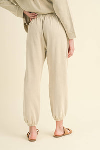 MIOU MUSE - WASHED SWEATPANTS- Beige