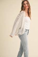Load image into Gallery viewer, MIOU MUSE -  LIGHT WEIGHT CABLE KNITTED CARDIGAN
