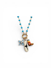 Load image into Gallery viewer, Shá Parlé - White Gemstone Charm Holder Necklace

