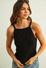 Load image into Gallery viewer, MIOU MUSE - WHITE SQUARE NECK RIBBED TANK TOP
