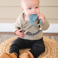Load image into Gallery viewer, Babeehive Goods - Sunburst Teething Toy - Duck Egg Blue
