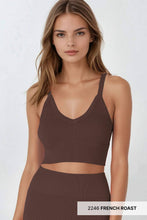 Load image into Gallery viewer, NIKIBIKI - NS8120 - Ribbed V-Neck Bra Top: 2254 Serene Blue
