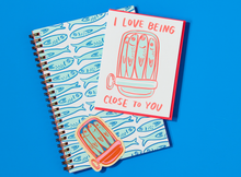 Load image into Gallery viewer, And Here We Are - Sardine Fish Notebook
