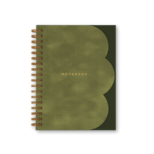 Load image into Gallery viewer, Smitten on Paper - Clamshell Notebook in Moss
