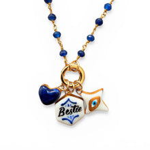 Load image into Gallery viewer, Shá Parlé - Gold Evil-Eye Star Charm
