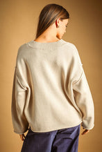 Load image into Gallery viewer, MIOU MUSE - V-NECK OVERSIZED LONG SLEEVE SWEATER TOP
