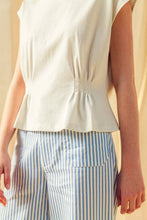 Load image into Gallery viewer, MIOU MUSE - WAIST DETAIL CAP SLEEVE TOP
