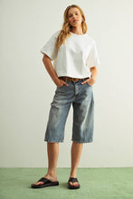 Load image into Gallery viewer, MIOU MUSE - SHORT SLEEVE LINEN KNITTED TOP
