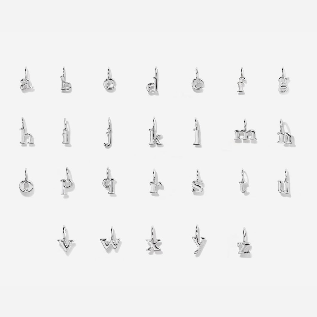Little Sky Stone - Lowercase Initial Charms Sterling Silver