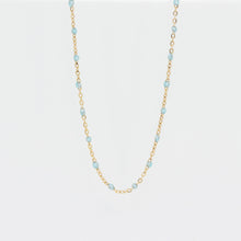 Load image into Gallery viewer, Sloane Jewelry Design - Enamel Beaded 14K Gold Filled Chain Necklace: White
