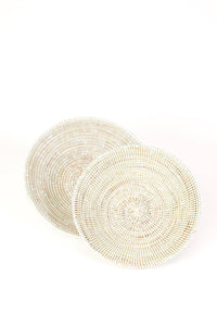 Swahili | AFRICAN MODERN - Solid White Grain Basket: SEN1C  - Small Basket