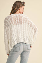 Load image into Gallery viewer, MIOU MUSE -  LIGHT WEIGHT CABLE KNITTED CARDIGAN
