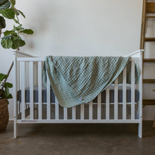 Load image into Gallery viewer, Parker Baby Co. - Sage Windowpane Quilt
