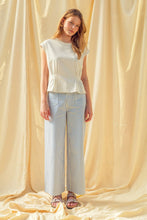 Load image into Gallery viewer, MIOU MUSE - WAIST DETAIL CAP SLEEVE TOP

