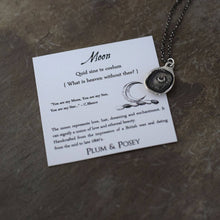 Load image into Gallery viewer, Plum and Posey - Moon Wax Seal Necklace
